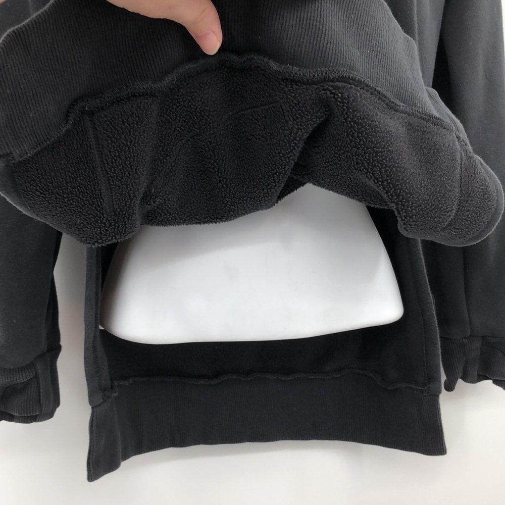 Athleta Girl Pullover Hooded Fleece Lined Sweatshirt Size L/12 Split BottomTunic - Picture 6 of 16